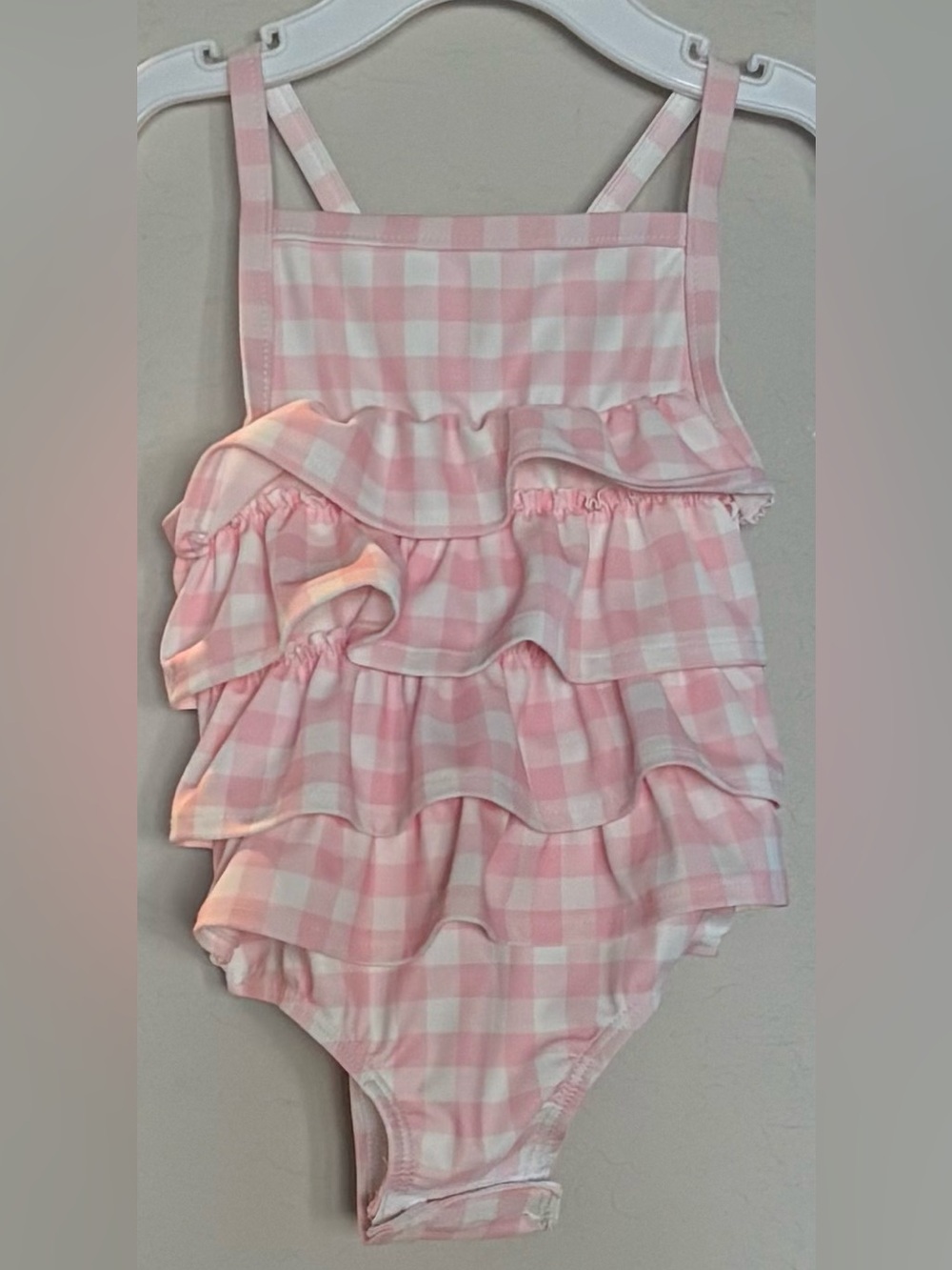 Mud Pie White Ruffle Swimsuit